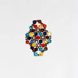  - Brooch Rhombus S Xochitl -  - Laiton bronze